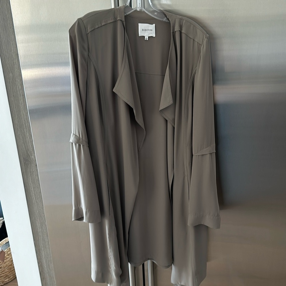 Grey lightweight trench coat